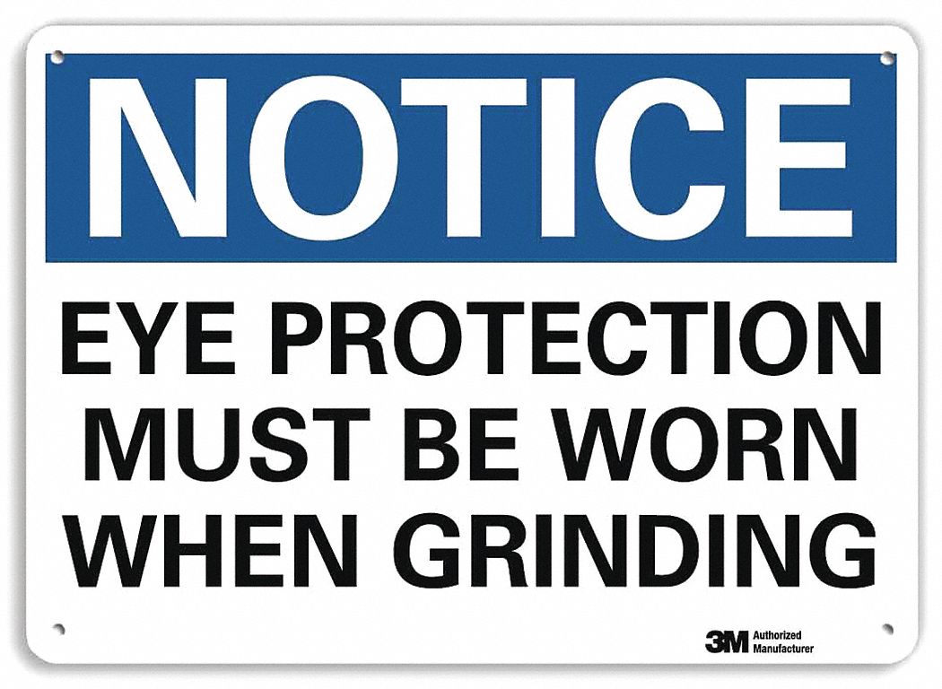 Notice Sign, 7 in x 10 in, Aluminum