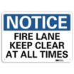 Notice: Fire Lane Keep Clear At All Times Signs