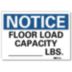 Notice: Floor Load Capacity ___ Lbs. Signs