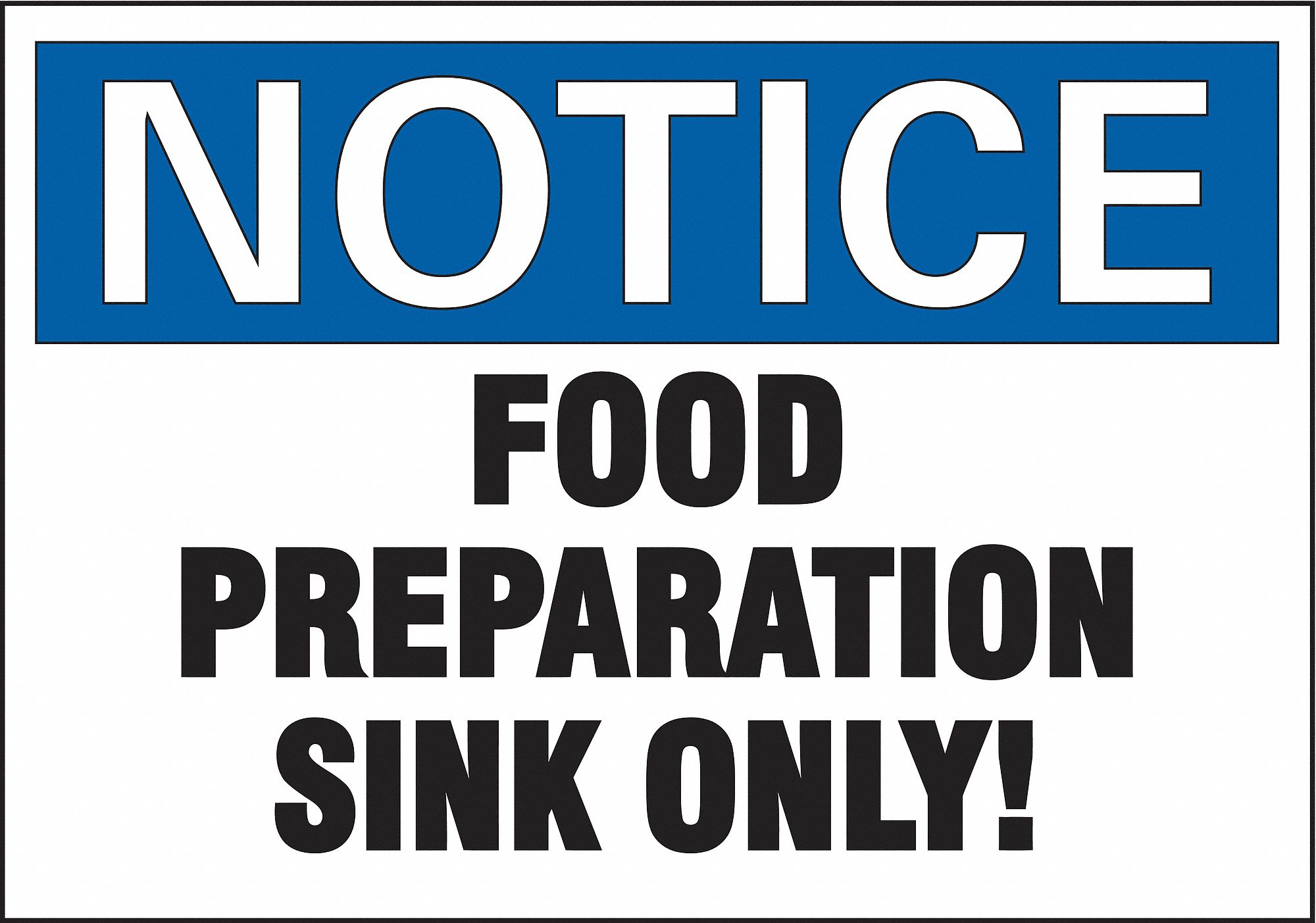 Notice Sign, 7 in x 10 in, Plastic