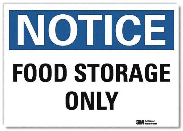 Notice Sign: Reflective Sheeting, Adhesive Sign Mounting, 7 in x 10 in Nominal Sign Size