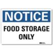 Notice: Food Storage Only Signs