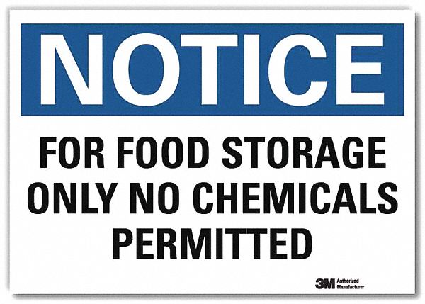 Notice Sign: Reflective Sheeting, Adhesive Sign Mounting, 7 in x 10 in Nominal Sign Size, Notice