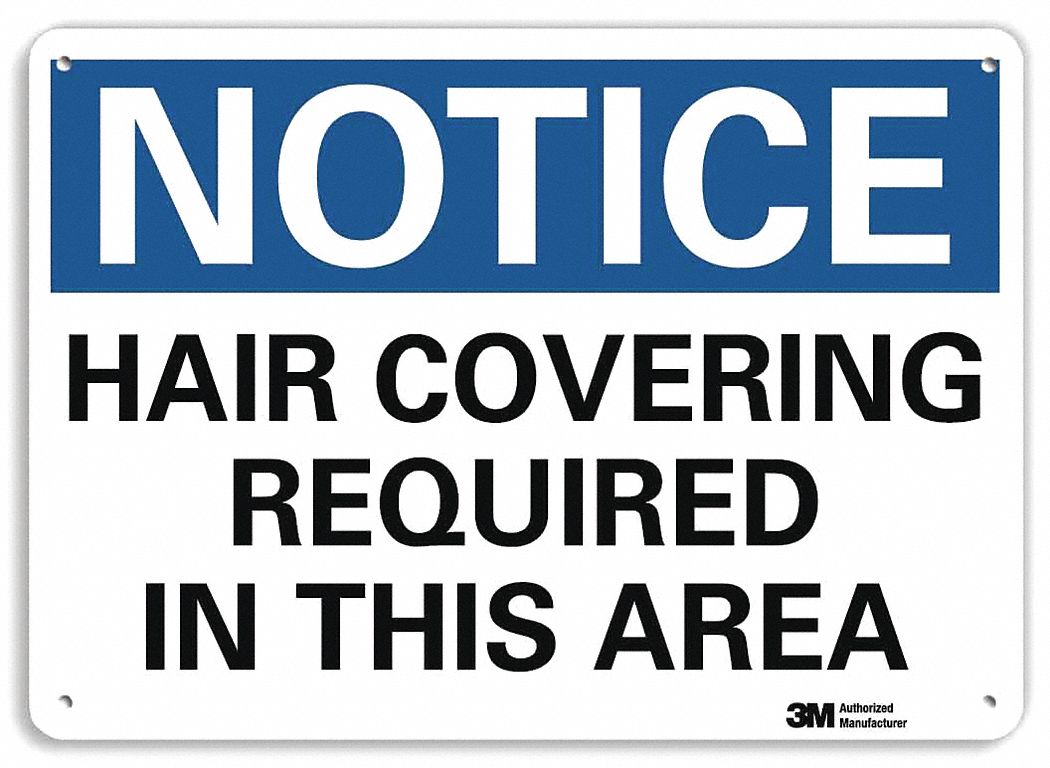Notice Sign: Plastic, Mounting Holes Sign Mounting, 7 in x 10 in Nominal Sign Size, 0.055 in Thick
