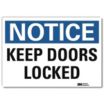 Notice: Keep Doors Locked Signs