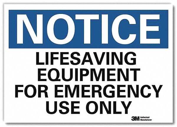 Notice Sign: Reflective Sheeting, Adhesive Sign Mounting, 7 in x 10 in Nominal Sign Size