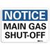 Notice: Main Gas Shut-Off Signs