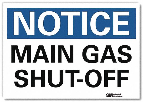 Notice Sign: Reflective Sheeting, Adhesive Sign Mounting, 7 in x 10 in Nominal Sign Size