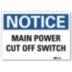 Notice: Main Power Cut Off Switch Signs