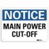 Notice: Main Power Cut-Off Signs