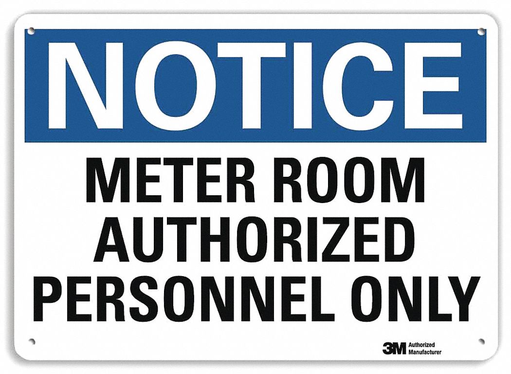 Notice Sign, 7 in x 10 in, Plastic
