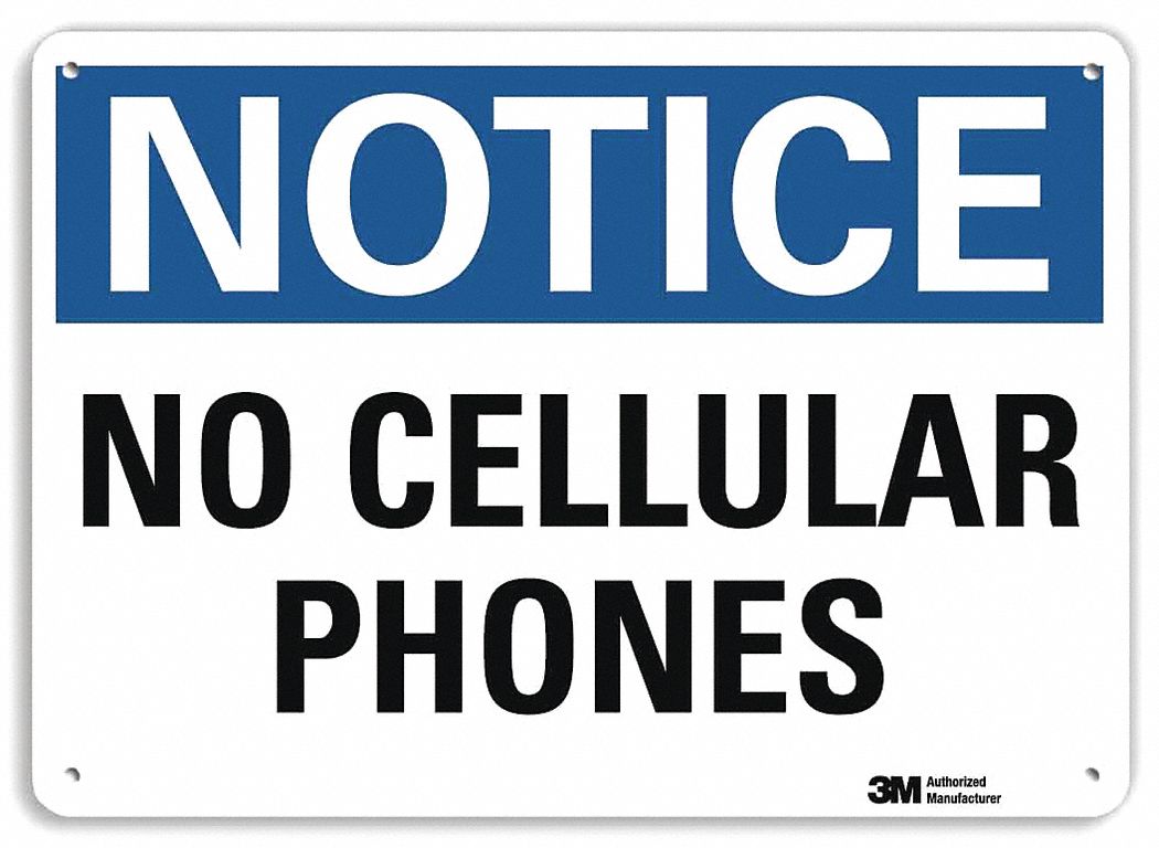 Notice Sign: Plastic, Mounting Holes Sign Mounting, 7 in x 10 in Nominal Sign Size, 0.055 in Thick