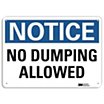 Notice: No Dumping Allowed Signs image
