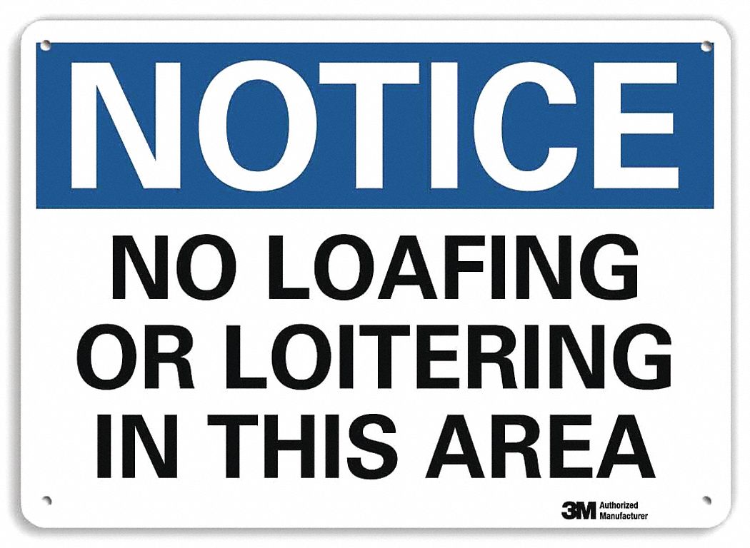 Notice Sign: Plastic, Mounting Holes Sign Mounting, 7 in x 10 in Nominal Sign Size, 0.055 in Thick
