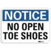 Notice: No Open Toe Shoes Signs