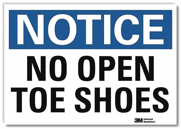 Notice Sign: Reflective Sheeting, Adhesive Sign Mounting, 7 in x 10 in Nominal Sign Size, Notice
