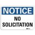Notice: No Solicitation Signs