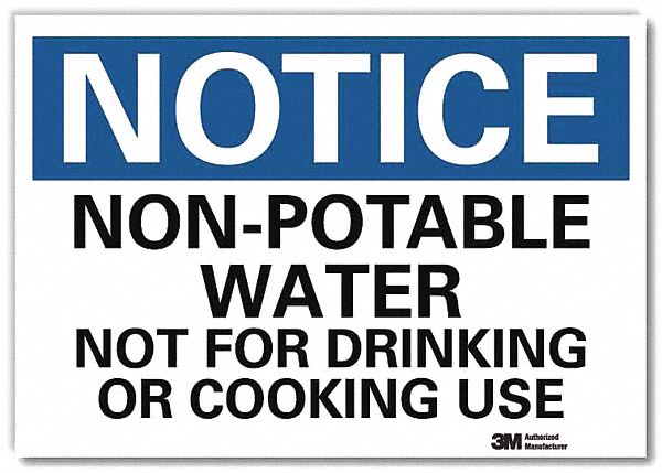 Notice Sign: Reflective Sheeting, Adhesive Sign Mounting, 7 in x 10 in Nominal Sign Size, Notice