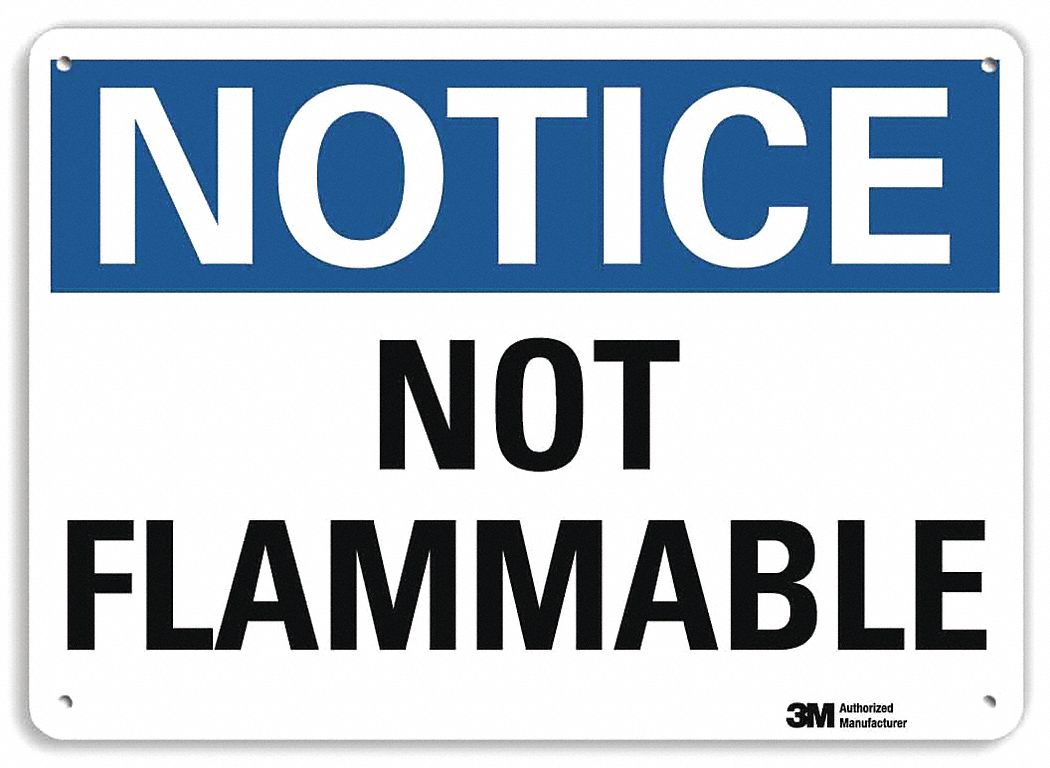 Notice Sign: Plastic, Mounting Holes Sign Mounting, 7 in x 10 in Nominal Sign Size, 0.055 in Thick