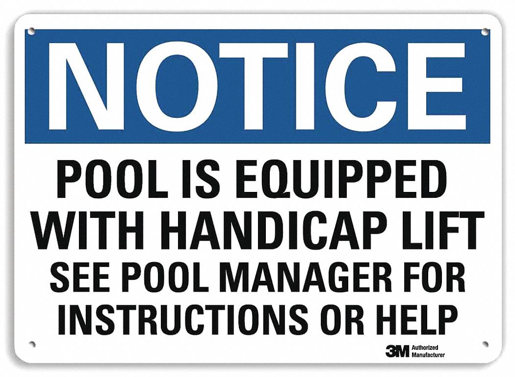 Notice Sign, 7 in x 10 in, Plastic