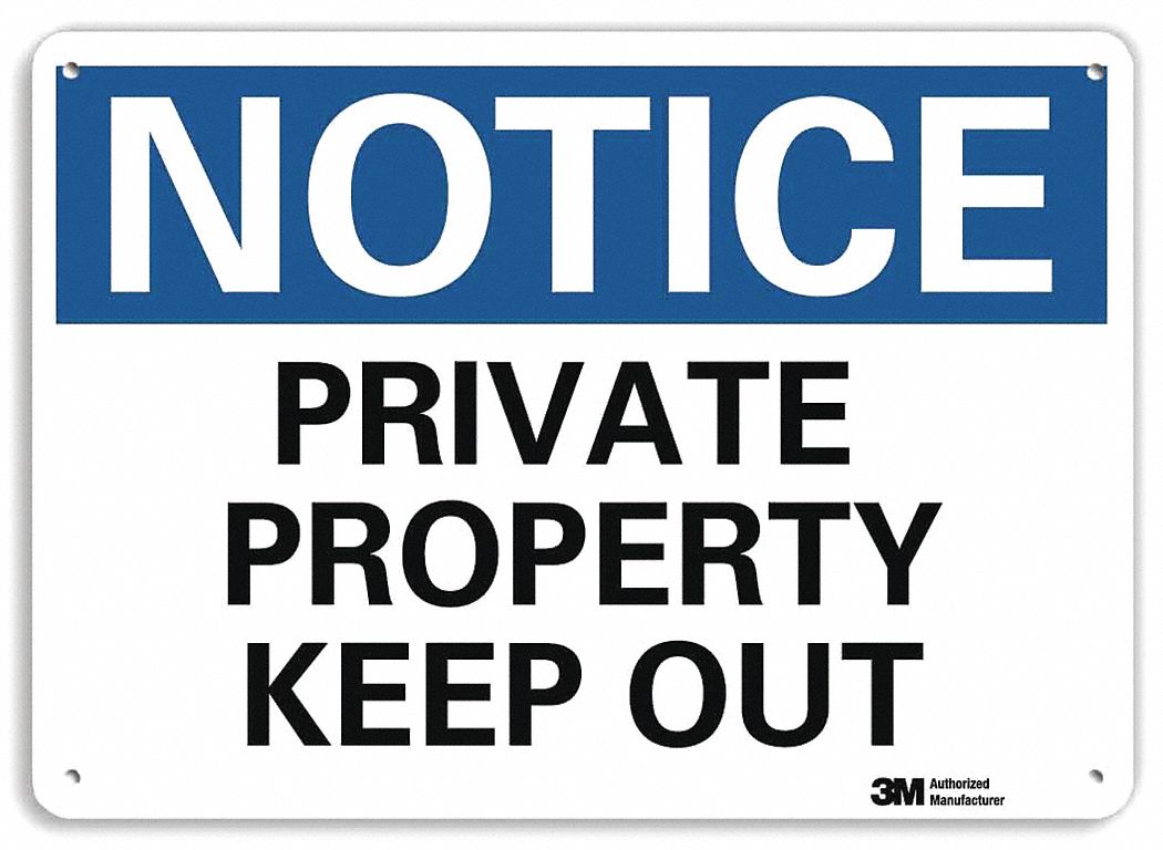 Notice Sign: Plastic, Mounting Holes Sign Mounting, 7 in x 10 in Nominal Sign Size, 0.055 in Thick