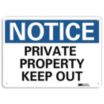 Notice: Private Property Keep Out Signs