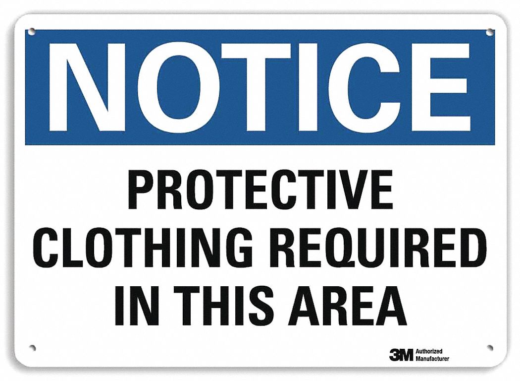 Notice Sign, 7 in x 10 in, Aluminum