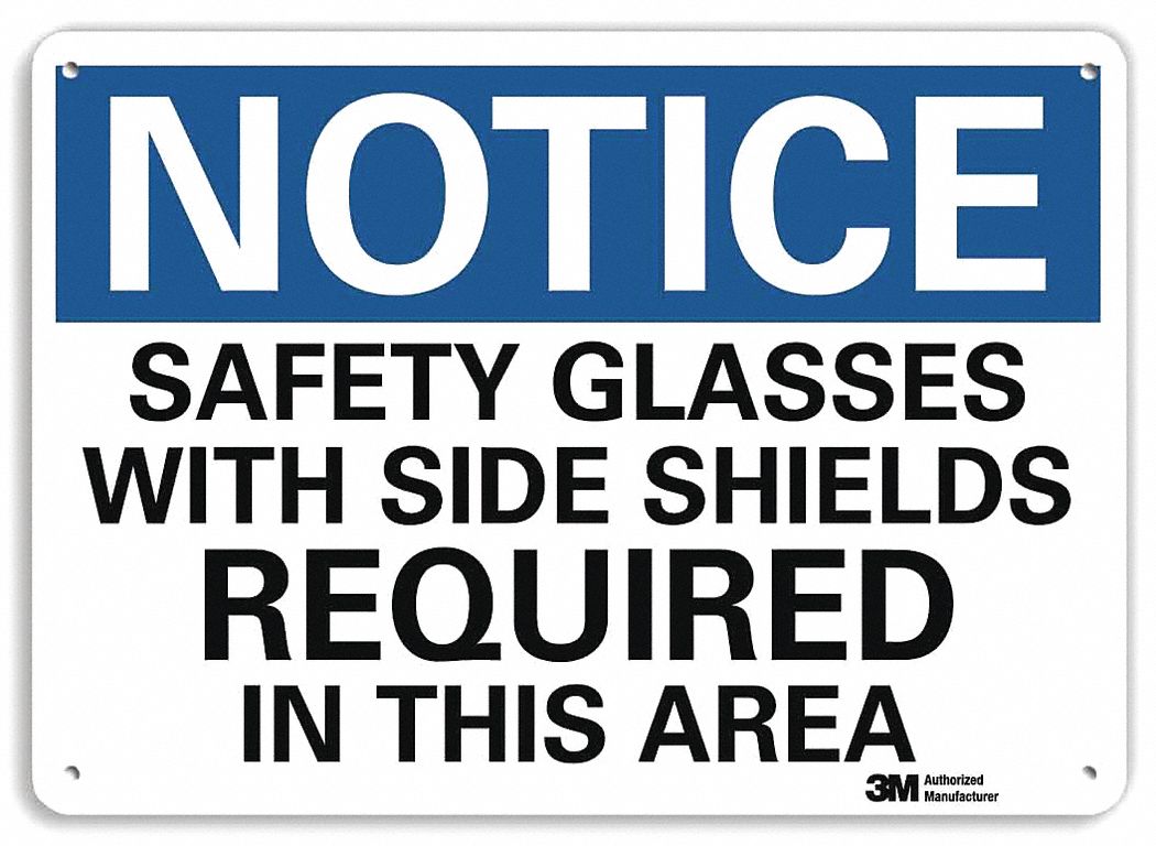 Notice Sign, 7 in x 10 in, Plastic