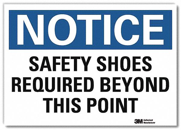 Lyle Notice Sign Sign Format Traditional Osha Safety Shoes Required