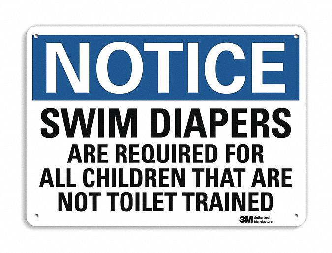 Notice Sign, 7 in x 10 in, Plastic