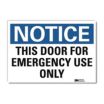 Notice: This Door For Emergency Use Only Signs