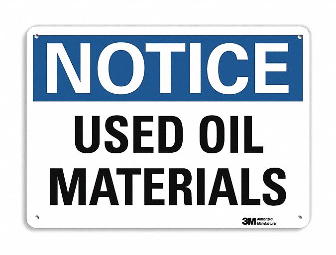 Notice Sign: Plastic, Mounting Holes Sign Mounting, 7 in x 10 in Nominal Sign Size, 0.055 in Thick