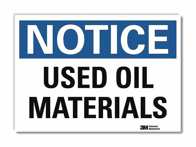 Notice Sign: Reflective Sheeting, Adhesive Sign Mounting, 7 in x 10 in Nominal Sign Size
