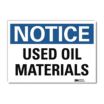 Notice: Used Oil Materials Signs
