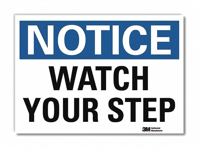 ENSEIGNE D'AVERTISSEMENT,5X7 PO,VINYL