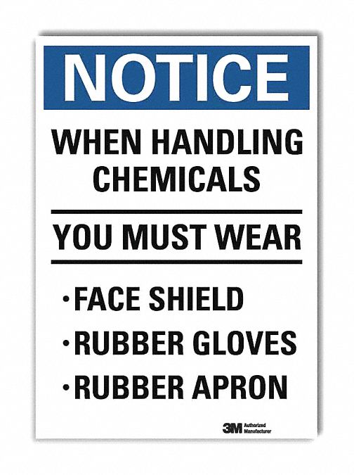 Notice Sign: Reflective Sheeting, Adhesive Sign Mounting, 7 in x 5 in Nominal Sign Size