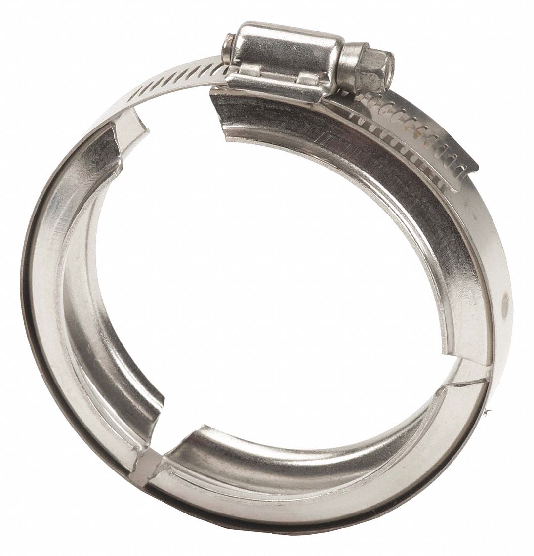 Flange Clamp: 2 in Fitting Pipe Size, For Full Port Type, Stainless Steel, 0.906 in Clamp Band Wd