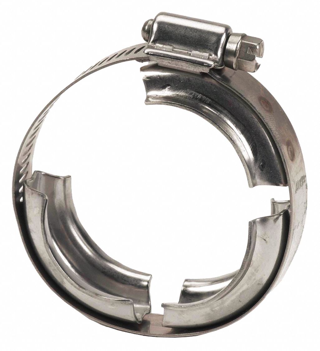 Flange Clamp: 2 in Fitting Pipe Size, For Full Port Type, Stainless Steel, 0.906 in Clamp Band Wd