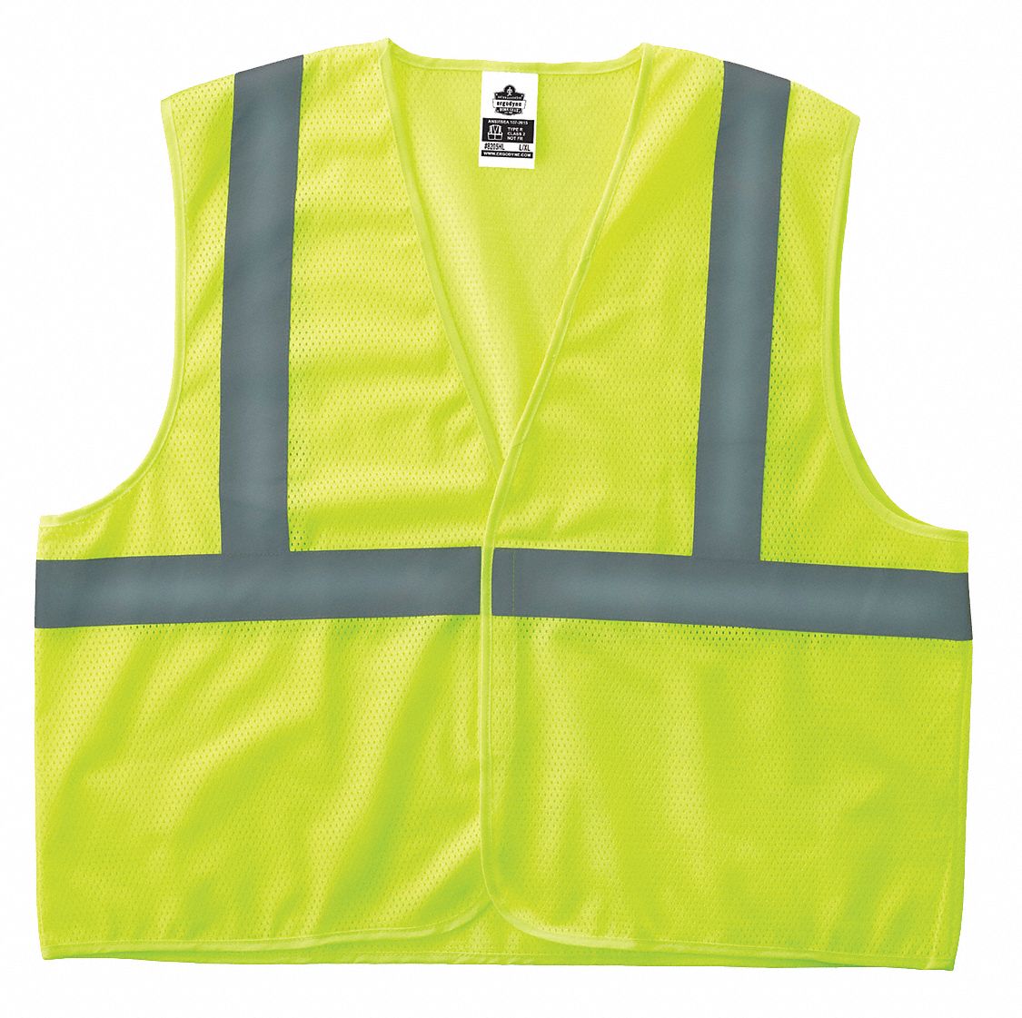 GILET DE SÉCURITÉ ROUTIÈRE HTE VISIBILITÉ,CLASSE 2,G/TG,LIME,BANDES RÉFLÉCHISSANTES 2PO