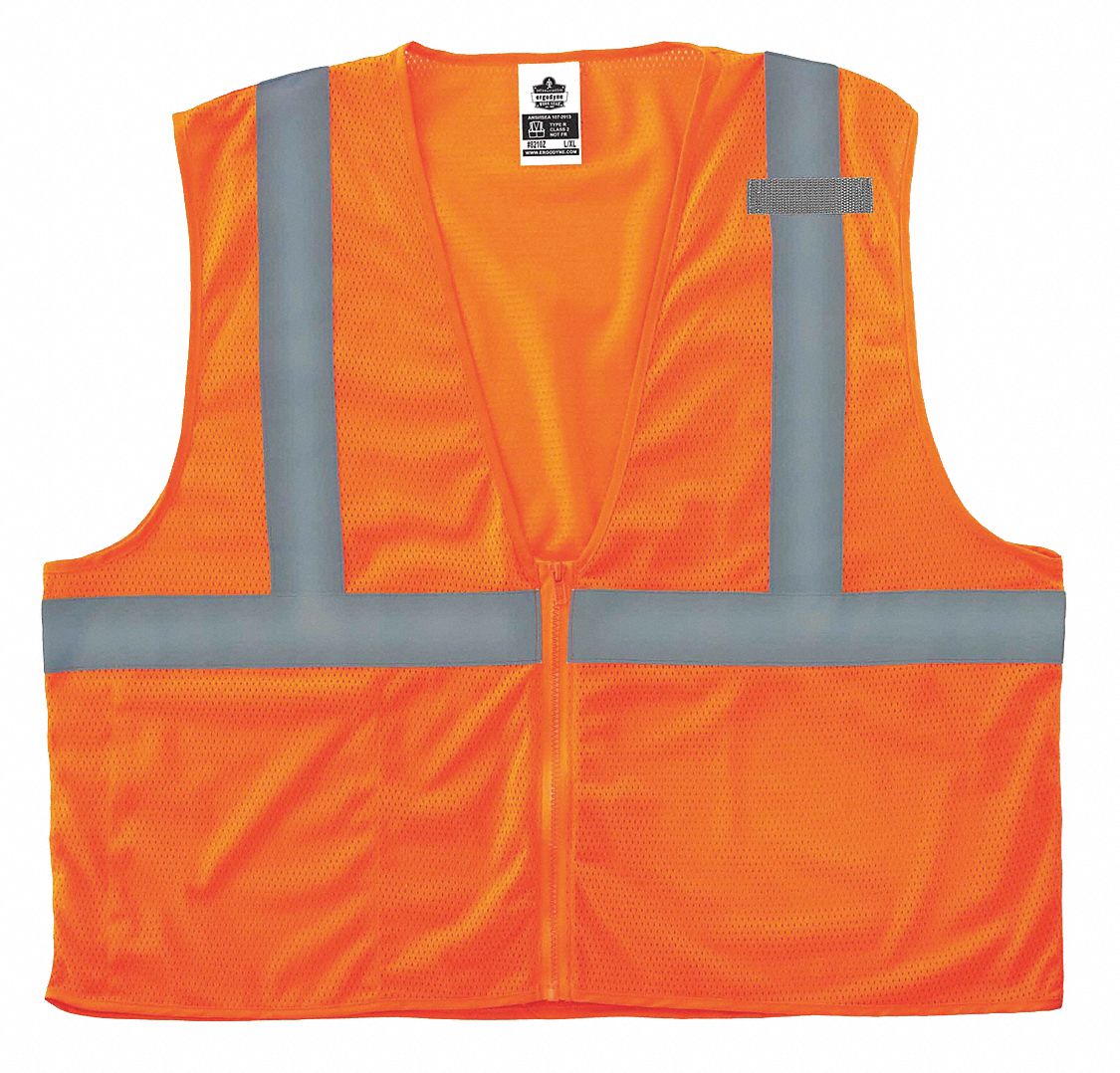 GLOWEAR VEST, ORANGE, SIZE LARGE, HIGH-VISIBILITY