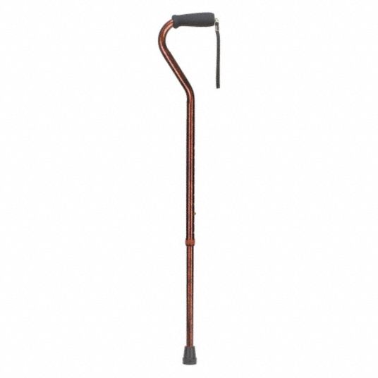 DMI Adjustable Cane, Offset Handle Type, Single Base Type, 29 57/64 in ...