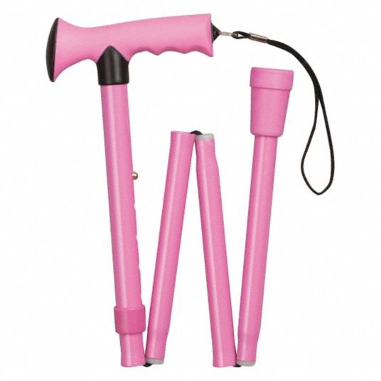 Folding Cane, Comfort Grip Handle Type, Single Base Type, 13 3/4 in ...