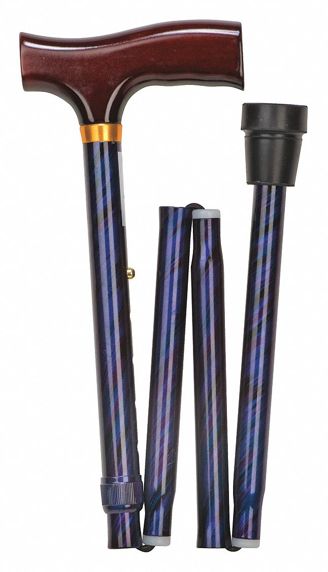 Folding Cane Blue 250 lb 37 H