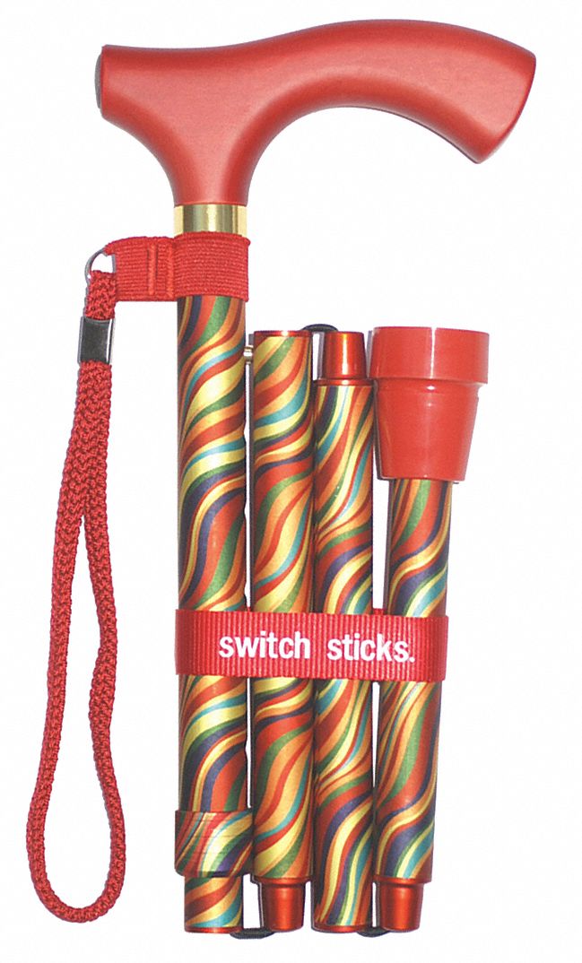 Walking Stick: Walking Stick, Std, Single, 12 in, 264 lb Wt Capacity, Carnival