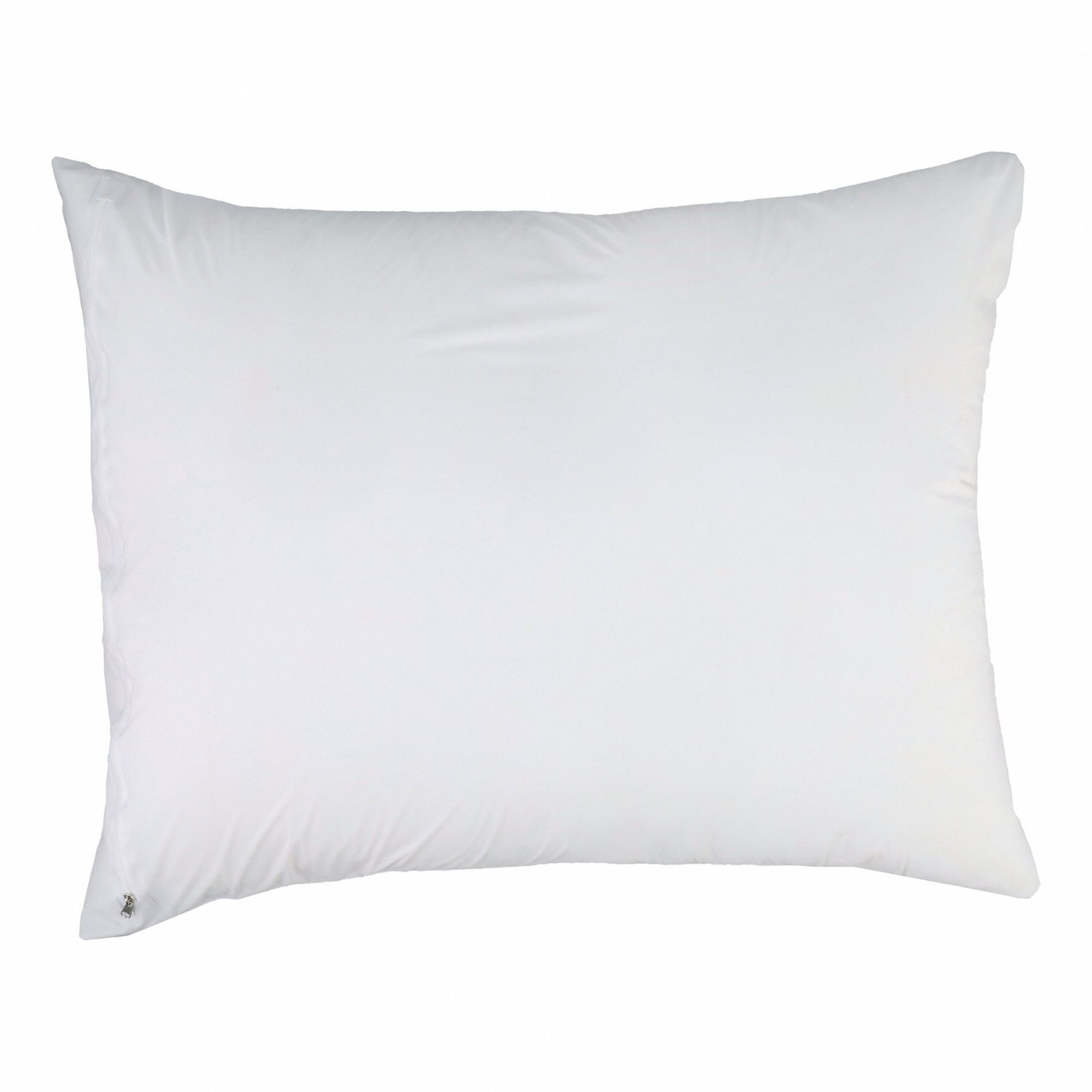 Pillow Protector: Std, 27 in Overall Lg, 21 in Overall Wd, White, Vinyl, Vinyl, Pillow Protector
