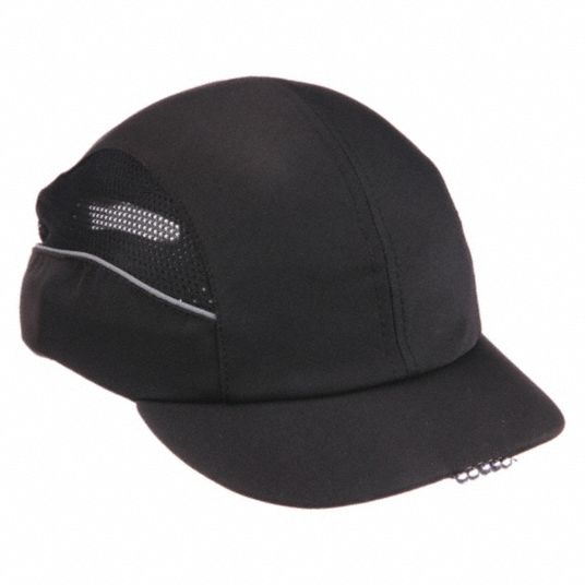 Black, Hook-and-Loop, Bump Cap - 34L327|SCARAP4BLK - Grainger