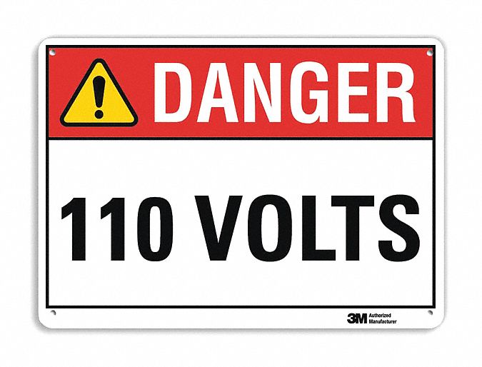 Danger Sign: Plastic, Mounting Holes Sign Mounting, 7 in x 10 in Nominal Sign Size, 0.055 in Thick