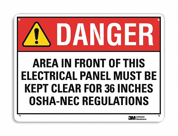 Danger Sign: Plastic, Mounting Holes Sign Mounting, 7 in x 10 in Nominal Sign Size, 0.055 in Thick