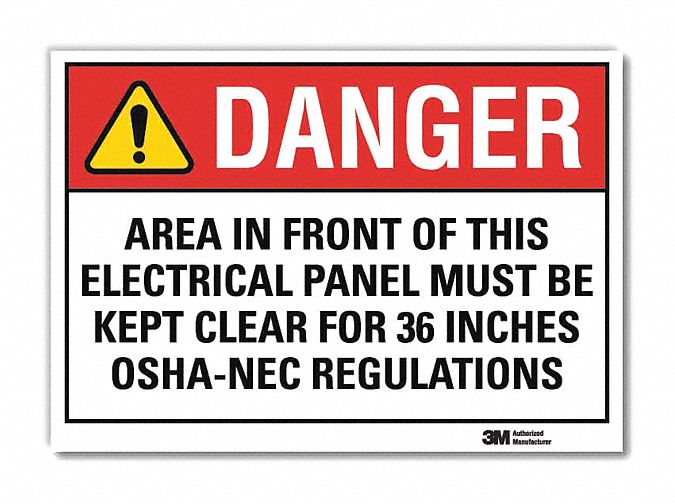 Danger Sign: Reflective Sheeting, Adhesive Sign Mounting, 7 in x 10 in Nominal Sign Size