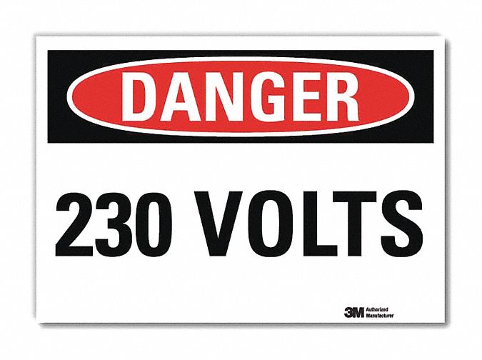 Danger Sign, 5 in x 7 in, Rflct Sheeting